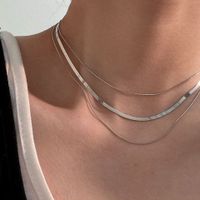 Casual Simple Style Solid Color Titanium Steel Necklace main image 1