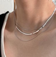 Casual Simple Style Solid Color Titanium Steel Necklace main image 3