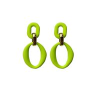 Simple Style Double Ring Arylic Stoving Varnish Women's Drop Earrings sku image 11