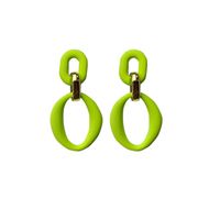 Style Simple Double Anneau Arylique Vernis Au Four Femmes Boucles D'oreilles main image 3