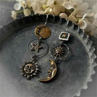 Retro Vacation Sun Star Moon Alloy Plating Women's Drop Earrings main image 1