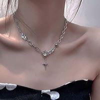 Fairy Style Star Alloy Titanium Steel Tassel Inlay Moonstone Women's Pendant Necklace main image 4