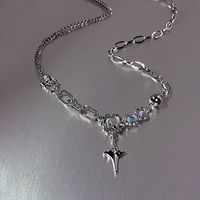 Fairy Style Star Alloy Titanium Steel Tassel Inlay Moonstone Women's Pendant Necklace main image 3