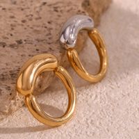 Basic Simple Style Classic Style Solid Color Stainless Steel Plating 18k Gold Plated Rings main image 3