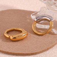 Basic Simple Style Classic Style Solid Color Stainless Steel Plating 18k Gold Plated Rings main image 4