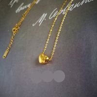 Edelstahl 304 18 Karat Vergoldet IG-Stil Überzug Herzform Halskette Mit Anhänger sku image 1