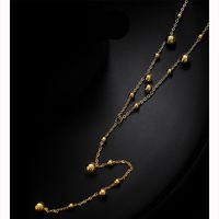 304 Stainless Steel 18K Gold Plated Vintage Style Plating Solid Color Necklace main image 3