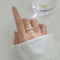 Japanischer Stil Süss Chrysantheme Legierung Emaille Epoxid Frau Offener Ring main image 6