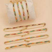 Basic Colorful Glass Braid Woven Belt Women's Bracelets main image 2