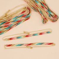 Basic Colorful Glass Braid Woven Belt Women's Bracelets main image 6