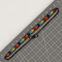 Basic Colorful Glass Braid Woven Belt Women's Bracelets main image 5