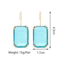 1 Pair Sweet Simple Style Rectangle Inlay Alloy Glass Ear Hook main image 3