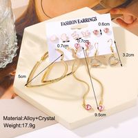 Fairy Style Sweet Tassel Heart Shape Butterfly Alloy Plating Inlay Artificial Gemstones Artificial Crystal Artificial Diamond Gold Plated Silver Plated Women's Earrings main image 2