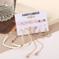 Fairy Style Sweet Tassel Heart Shape Butterfly Alloy Plating Inlay Artificial Gemstones Artificial Crystal Artificial Diamond Gold Plated Silver Plated Women's Earrings main image 3