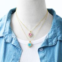 Fashion Simple Style Heart Shape Copper Plating Inlay Zircon 18k Gold Plated Necklace main image 2