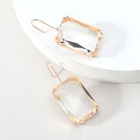 1 Pair Sweet Simple Style Rectangle Inlay Alloy Glass Ear Hook sku image 7