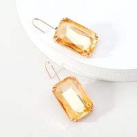 1 Pair Sweet Simple Style Rectangle Inlay Alloy Glass Ear Hook sku image 11