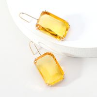 1 Pair Sweet Simple Style Rectangle Inlay Alloy Glass Ear Hook sku image 12