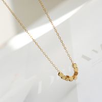 304 Stainless Steel 18K Gold Plated Vintage Style Plating Solid Color Necklace main image 2