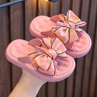 Women's Princess Solid Color Bowknot Round Toe Home Slippers main image 1