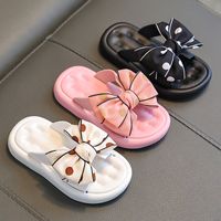 Women's Princess Solid Color Bowknot Round Toe Home Slippers main image 3
