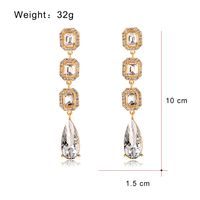 Lady Water Droplets Alloy Inlay Rhinestones Glass Women's Dangling Earrings main image 5