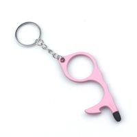 Simple Style Solid Color Alloy Plating Keychain sku image 1