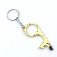 Simple Style Solid Color Alloy Plating Keychain sku image 6