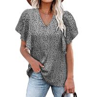 Women's T-shirt Short Sleeve T-shirts Printing Pleated Streetwear Printing main image 4