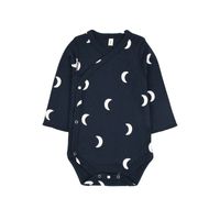 Casual Moon Printing Cotton Spandex Baby Rompers sku image 13