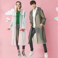 Solid Color Translucent Fashion Wrap Eva Outdoor Raincoat main image 1
