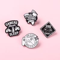 Cartoon Style Letter Game Console Alloy Plating Unisex Brooches main image 1