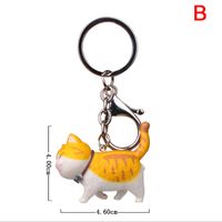 Cute Cat Metal Unisex Bag Pendant Keychain main image 4