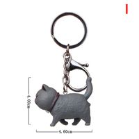Cute Cat Metal Unisex Bag Pendant Keychain sku image 8