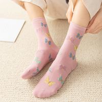 Women's Cute Butterfly Cotton Ankle Socks A Pair main image 3