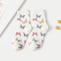 Women's Cute Butterfly Cotton Ankle Socks A Pair sku image 2
