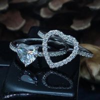 Classic Style Heart Shape Alloy Plating Inlay Zircon Women's Rings main image 6