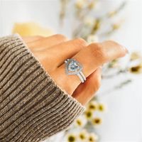 Classic Style Heart Shape Alloy Plating Inlay Zircon Women's Rings main image 2