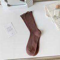 Women's Simple Style Solid Color Cotton Ankle Socks A Pair sku image 4