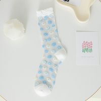 Women's Sweet Flower Nylon Ankle Socks A Pair sku image 1