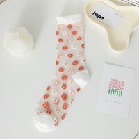 Women's Sweet Flower Nylon Ankle Socks A Pair sku image 2