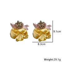Original Design Flower Cloth Handmade Inlay Artificial Gemstones Women's Ear Studs main image 5
