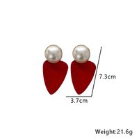 1 Pair Simple Style Round Spray Paint Alloy Drop Earrings main image 3