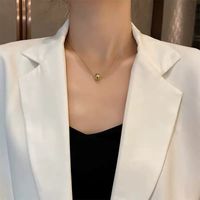 304 Stainless Steel 18K Gold Plated IG Style Plating Solid Color Necklace main image 4