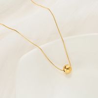 304 Stainless Steel 18K Gold Plated IG Style Plating Solid Color Necklace main image 1