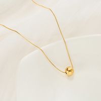 Acier Inoxydable 304 Plaqué Or 18K Style IG Placage Couleur Unie Collier main image 1