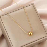 Acier Inoxydable 304 Plaqué Or 18K Style IG Placage Couleur Unie Collier sku image 2