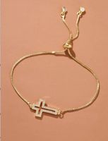 Casual Cross Alloy Inlay Zircon Women's Bracelets main image 5