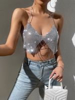 Women's Camisole Tank Tops Metal Backless Sexy Romantic Streetwear Solid Color main image 5