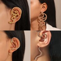Hip-hop Punk Streetwear Heart Shape Snake Dragon Alloy Metal Copper Plating 18k Gold Plated Gold Plated Silver Plated Women's Ear Clips main image 8